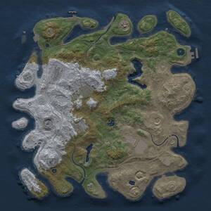 Thumbnail Rust Map: Procedural Map, Size: 4250, Seed: 277905141, 14 Monuments