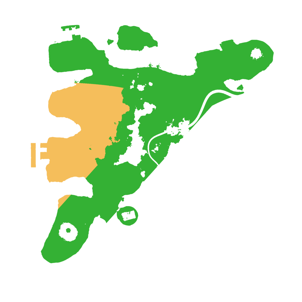 Biome Rust Map: Procedural Map, Size: 2500, Seed: 2384533