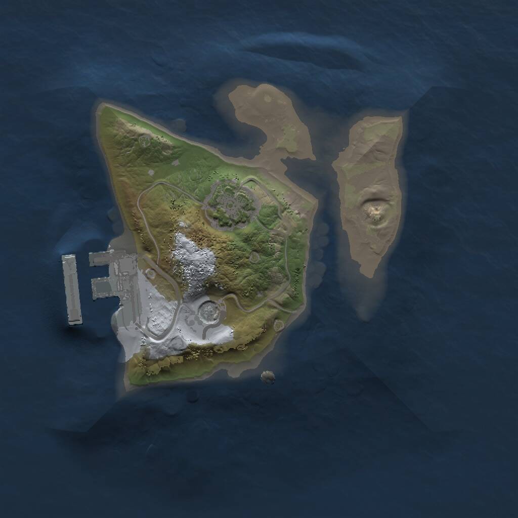 Rust Map: Procedural Map, Size: 1500, Seed: 1471576022, 4 Monuments