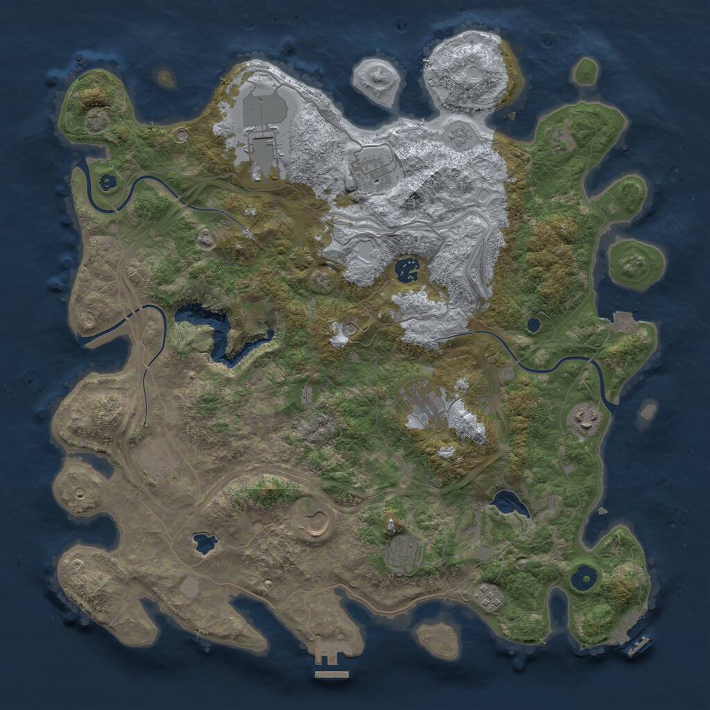 Rust Map: Procedural Map, Size: 4250, Seed: 754448384, 15 Monuments