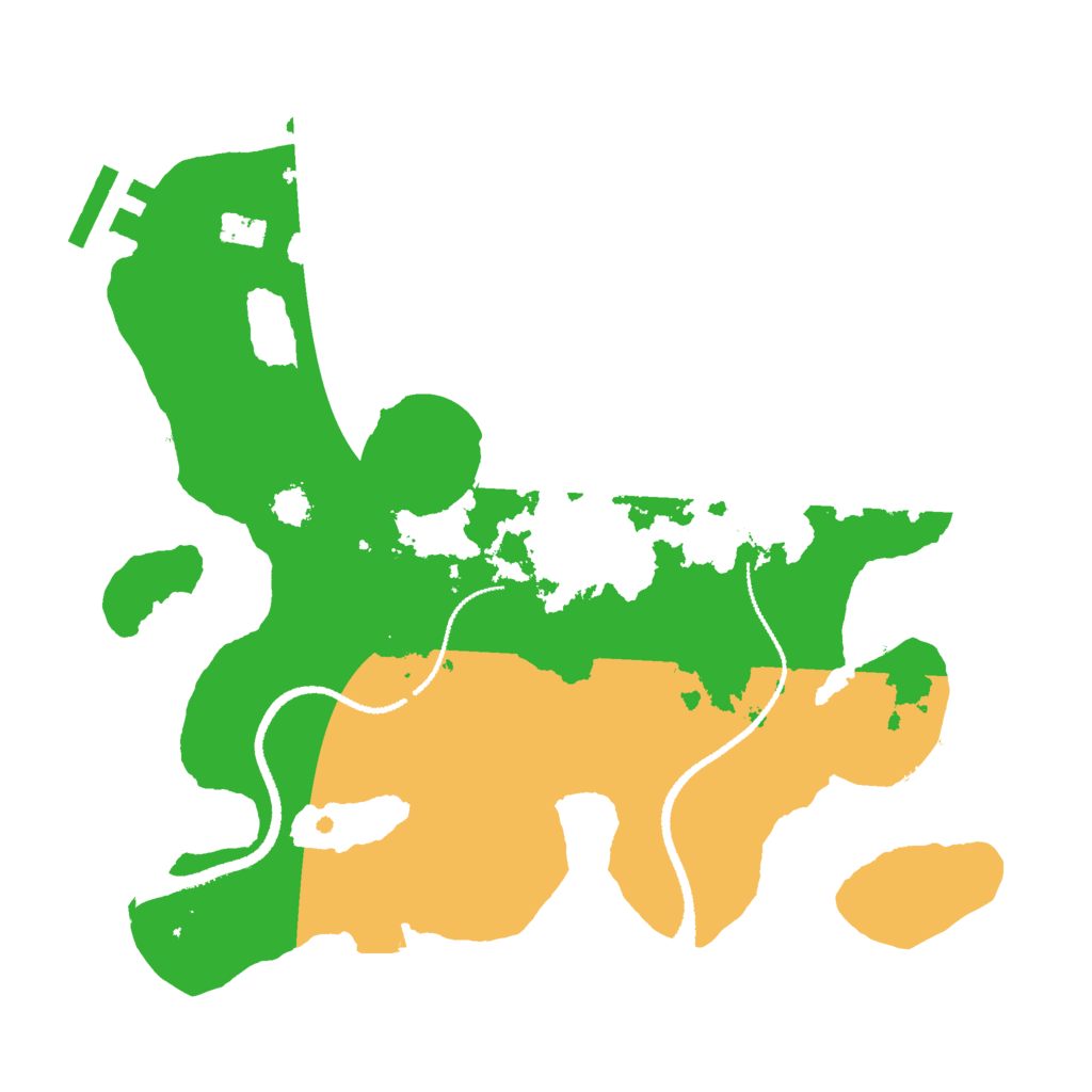 Biome Rust Map: Procedural Map, Size: 2600, Seed: 491574095