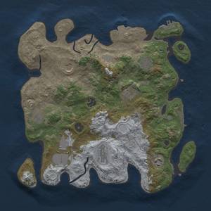 Thumbnail Rust Map: Procedural Map, Size: 3500, Seed: 1624166506, 16 Monuments