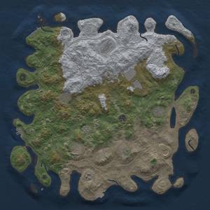 Thumbnail Rust Map: Procedural Map, Size: 4500, Seed: 999999999, 18 Monuments