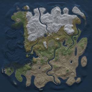 Thumbnail Rust Map: Procedural Map, Size: 4500, Seed: 999999999, 16 Monuments