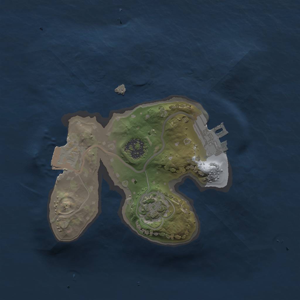 Rust Map: Procedural Map, Size: 1500, Seed: 2002057318, 5 Monuments
