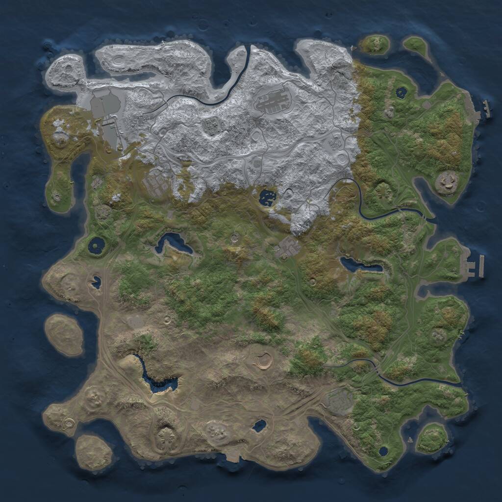 Rust Map: Procedural Map, Size: 4500, Seed: 979790711, 15 Monuments
