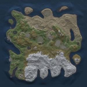 Thumbnail Rust Map: Procedural Map, Size: 3500, Seed: 1179690829, 16 Monuments