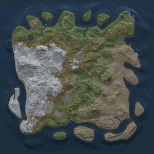 Thumbnail Rust Map: Procedural Map, Size: 4000, Seed: 1947872395, 17 Monuments