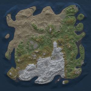 Thumbnail Rust Map: Procedural Map, Size: 4500, Seed: 145546, 19 Monuments