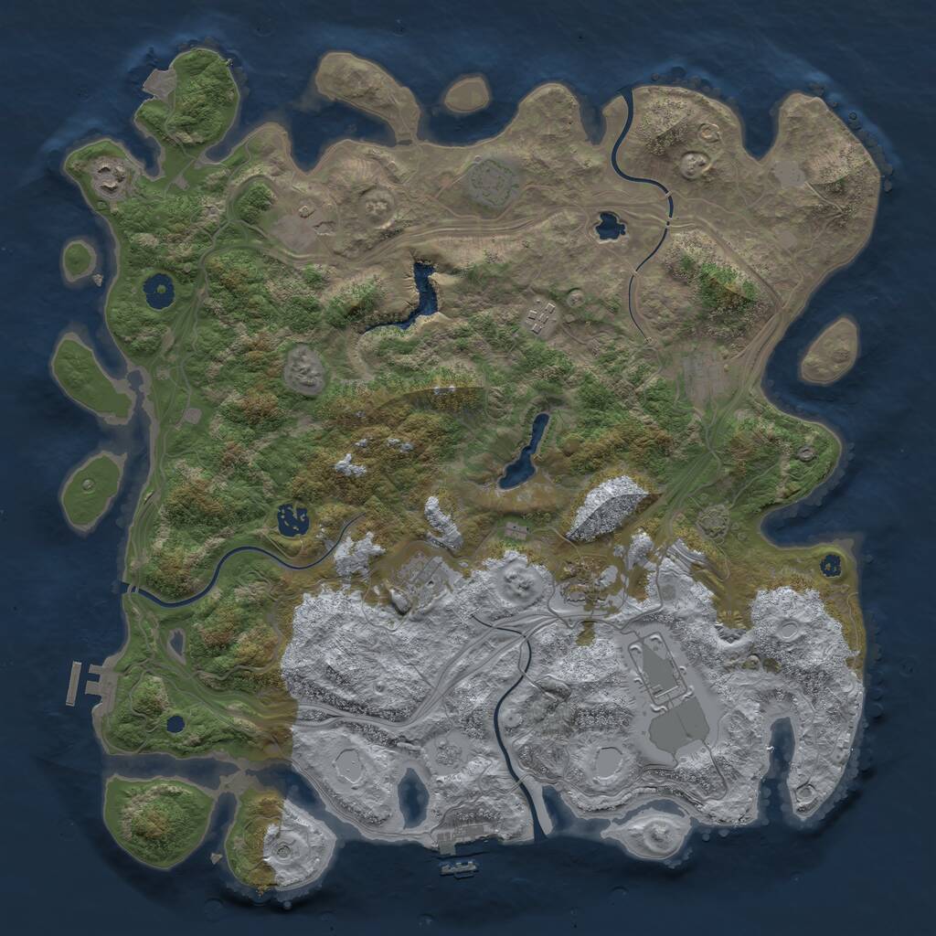 Rust Map: Procedural Map, Size: 4250, Seed: 1151642906, 15 Monuments