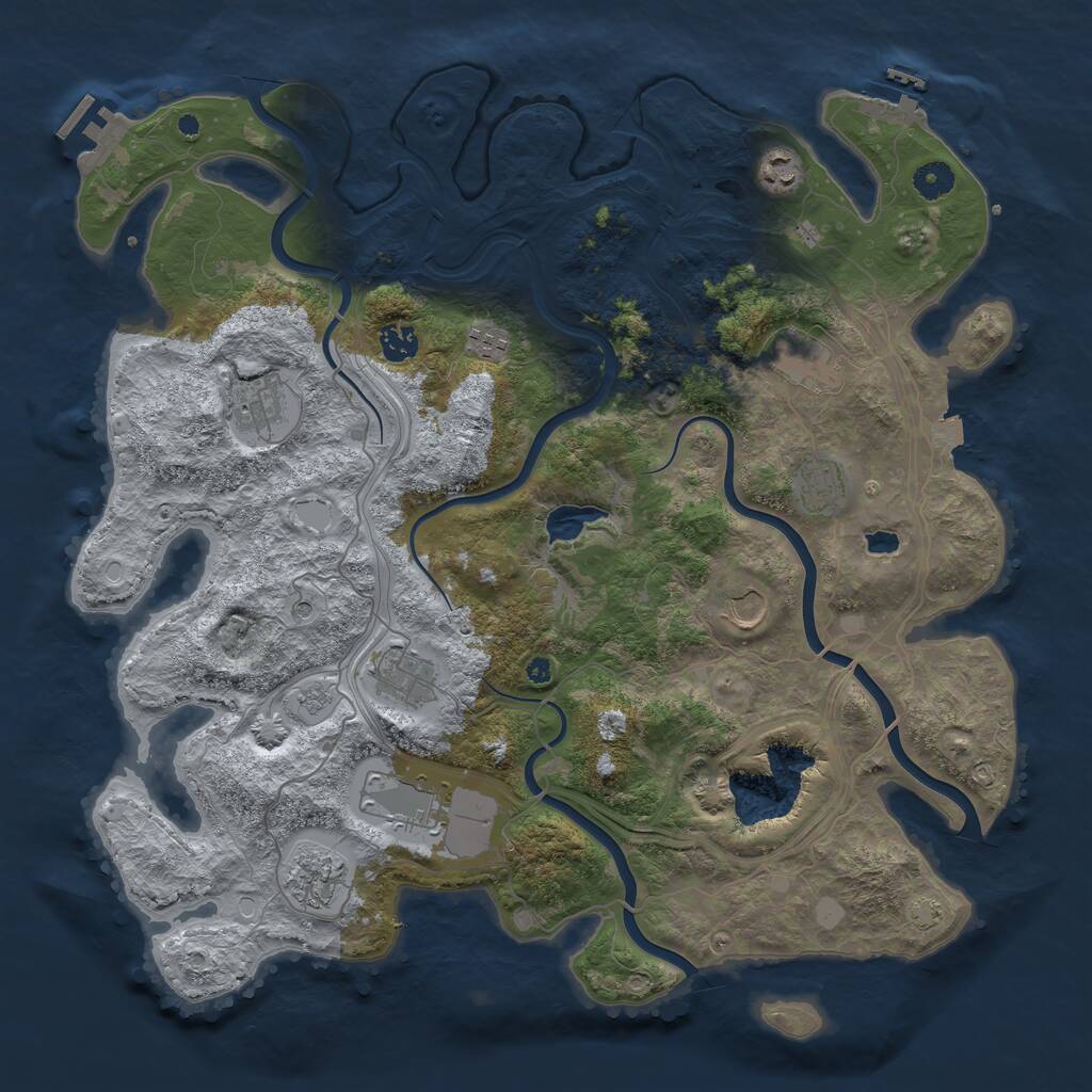 Rust Map: Procedural Map, Size: 4250, Seed: 5646337, 16 Monuments