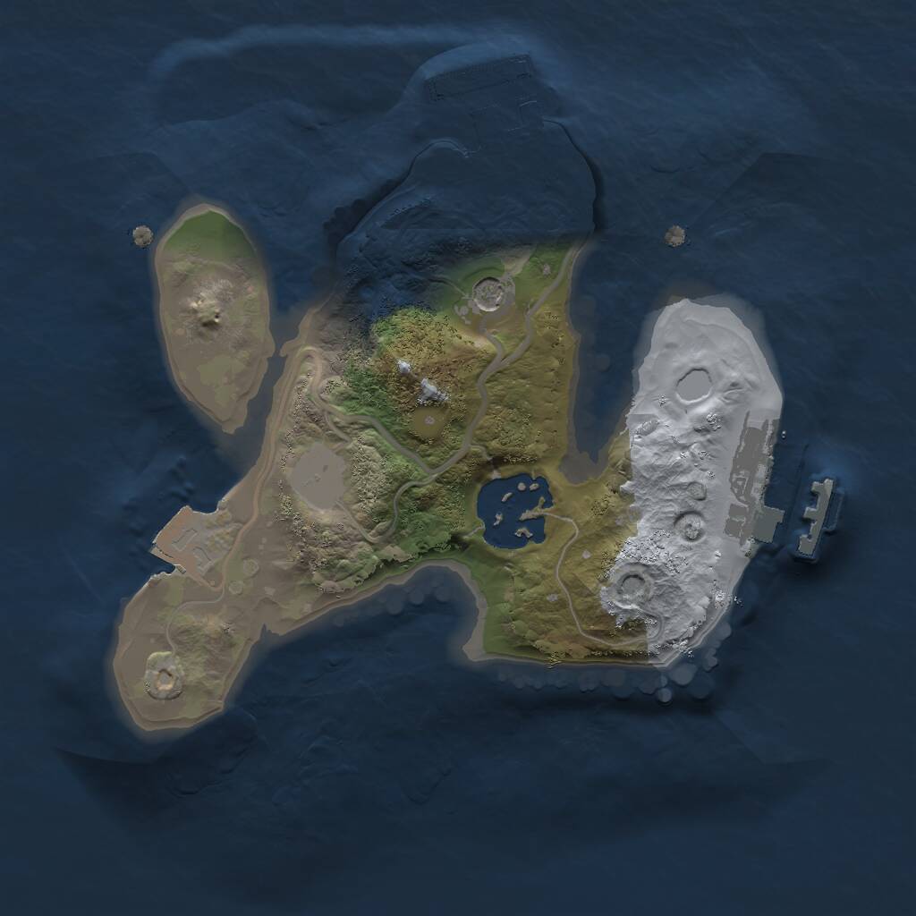 Rust Map: Procedural Map, Size: 1800, Seed: 26788, 5 Monuments