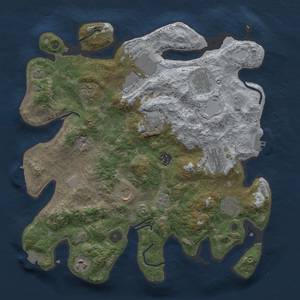 Thumbnail Rust Map: Procedural Map, Size: 3700, Seed: 864361892, 18 Monuments