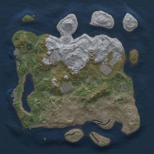 Thumbnail Rust Map: Procedural Map, Size: 3500, Seed: 5622554, 15 Monuments