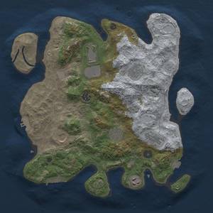 Thumbnail Rust Map: Procedural Map, Size: 3500, Seed: 2002774339, 16 Monuments