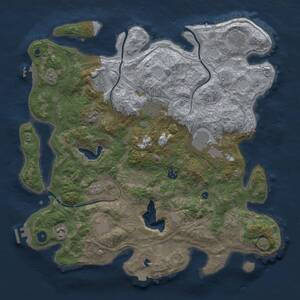 Thumbnail Rust Map: Procedural Map, Size: 4250, Seed: 589368419, 15 Monuments