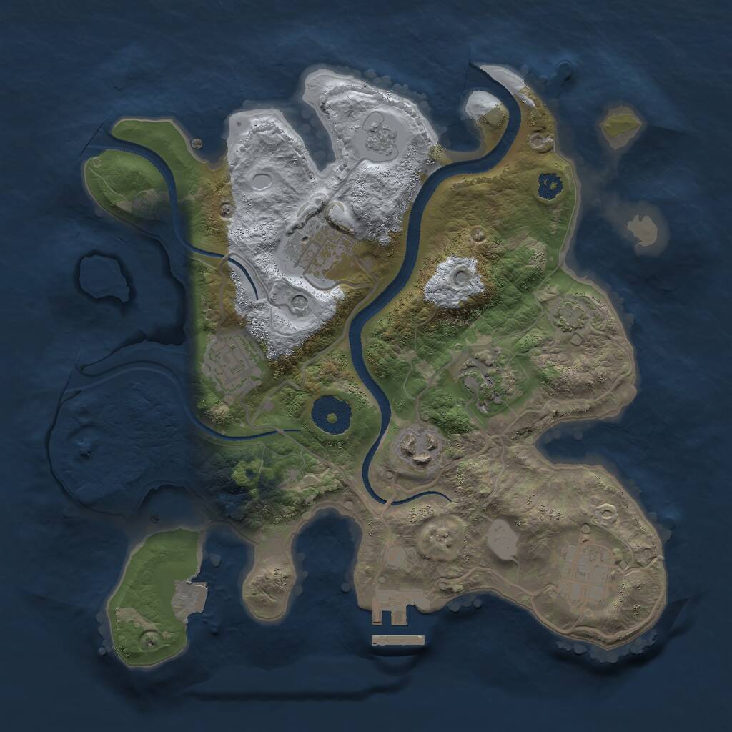 Rust Map: Procedural Map, Size: 2800, Seed: 767339241, 10 Monuments