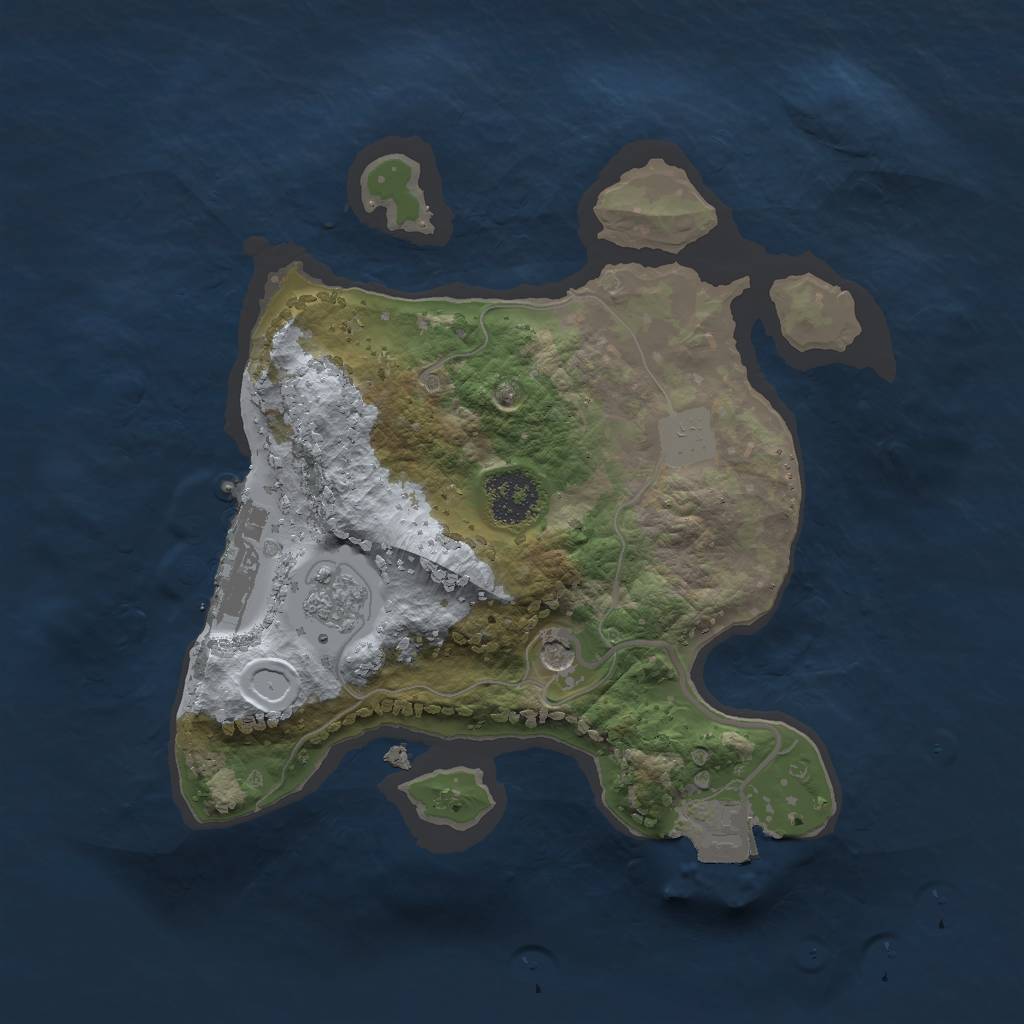 Rust Map: Procedural Map, Size: 2000, Seed: 708876693, 6 Monuments