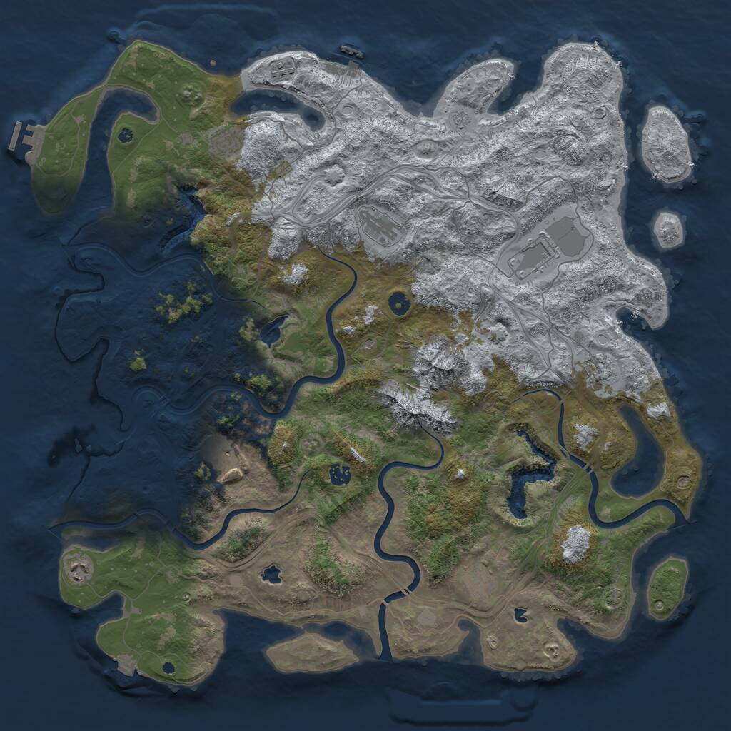 Rust Map: Procedural Map, Size: 5000, Seed: 1537621587, 15 Monuments