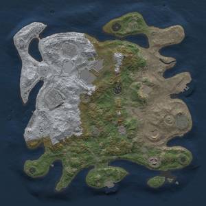 Thumbnail Rust Map: Procedural Map, Size: 3500, Seed: 136656377, 16 Monuments