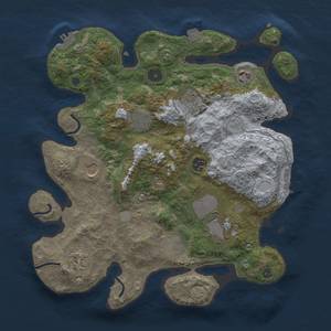 Thumbnail Rust Map: Procedural Map, Size: 3500, Seed: 754688824, 17 Monuments