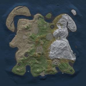 Thumbnail Rust Map: Procedural Map, Size: 3000, Seed: 768555670, 14 Monuments