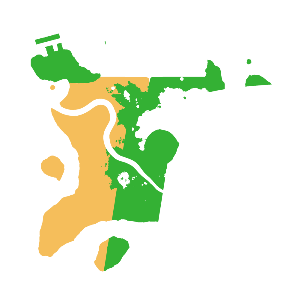 Biome Rust Map: Procedural Map, Size: 2500, Seed: 445577