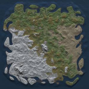 Thumbnail Rust Map: Procedural Map, Size: 6000, Seed: 241741527, 19 Monuments