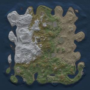 Thumbnail Rust Map: Procedural Map, Size: 4250, Seed: 963340150, 19 Monuments