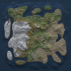 Thumbnail Rust Map: Procedural Map, Size: 3500, Seed: 52206485, 16 Monuments