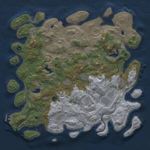 Thumbnail Rust Map: Procedural Map, Size: 4500, Seed: 15546, 15 Monuments