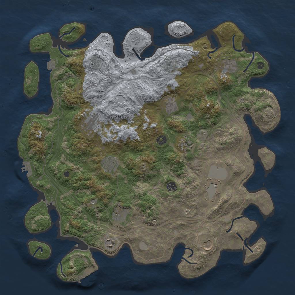 Rust Map: Procedural Map, Size: 4250, Seed: 1762728946, 19 Monuments