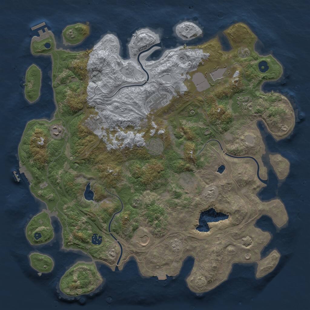 Rust Map: Procedural Map, Size: 4250, Seed: 1762728946, 16 Monuments