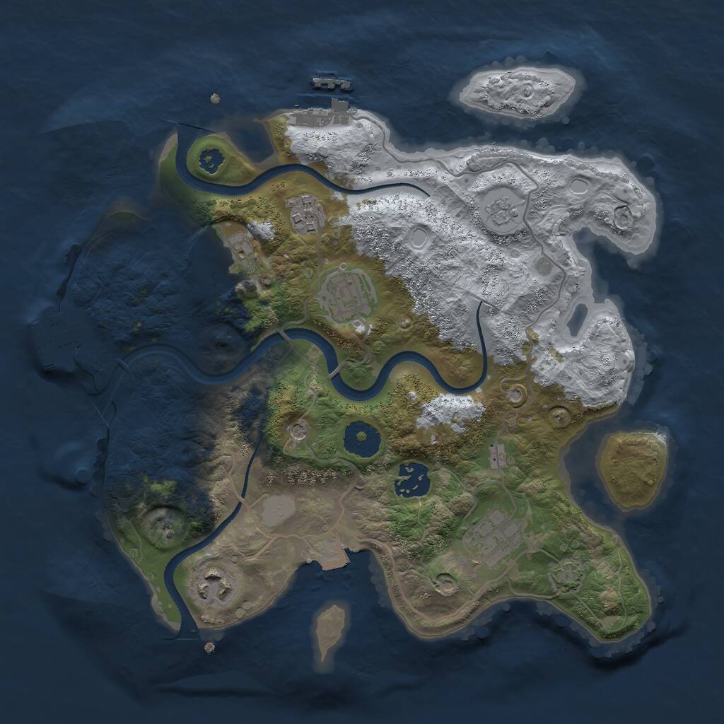 Rust Map: Procedural Map, Size: 3000, Seed: 1746372930, 12 Monuments