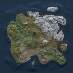 Thumbnail Rust Map: Procedural Map, Size: 3000, Seed: 1746372930, 12 Monuments