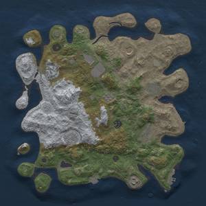 Thumbnail Rust Map: Procedural Map, Size: 3700, Seed: 27482343, 17 Monuments