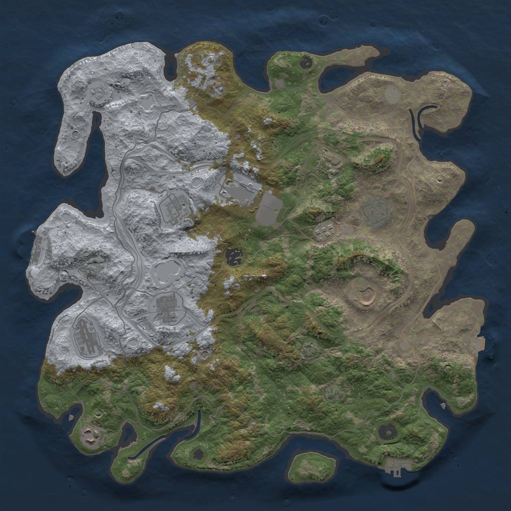 Rust Map: Procedural Map, Size: 4250, Seed: 1897084801, 18 Monuments