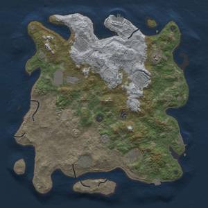 Thumbnail Rust Map: Procedural Map, Size: 4000, Seed: 990246, 16 Monuments