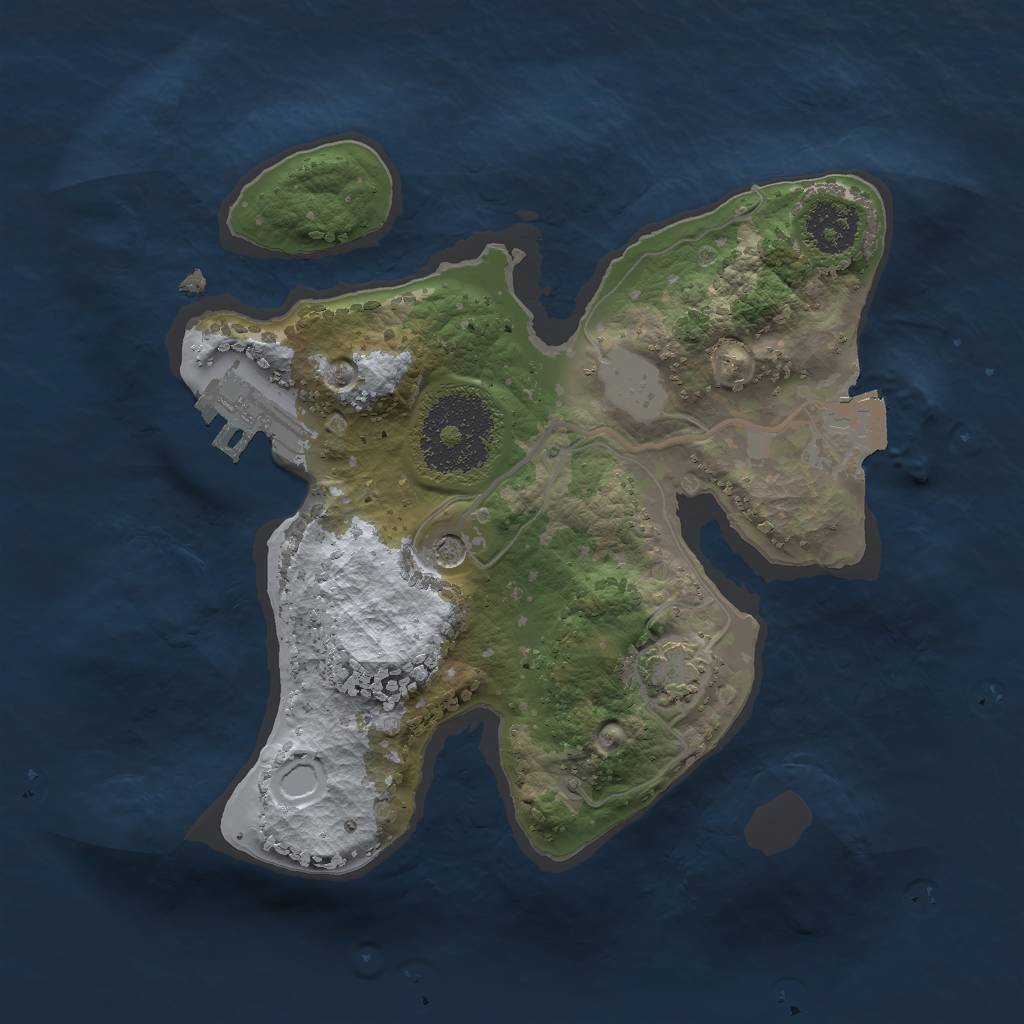 Rust Map: Procedural Map, Size: 2000, Seed: 11167, 6 Monuments