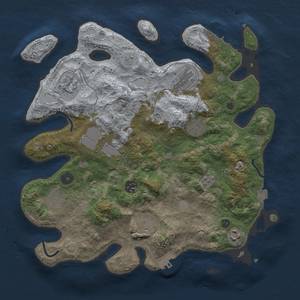 Thumbnail Rust Map: Procedural Map, Size: 3600, Seed: 41186953, 17 Monuments