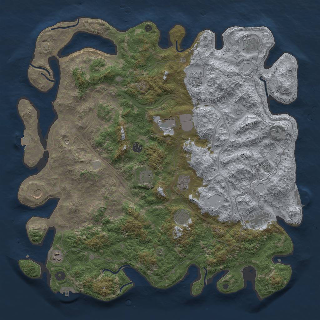 Rust Map: Procedural Map, Size: 4800, Seed: 25032, 19 Monuments
