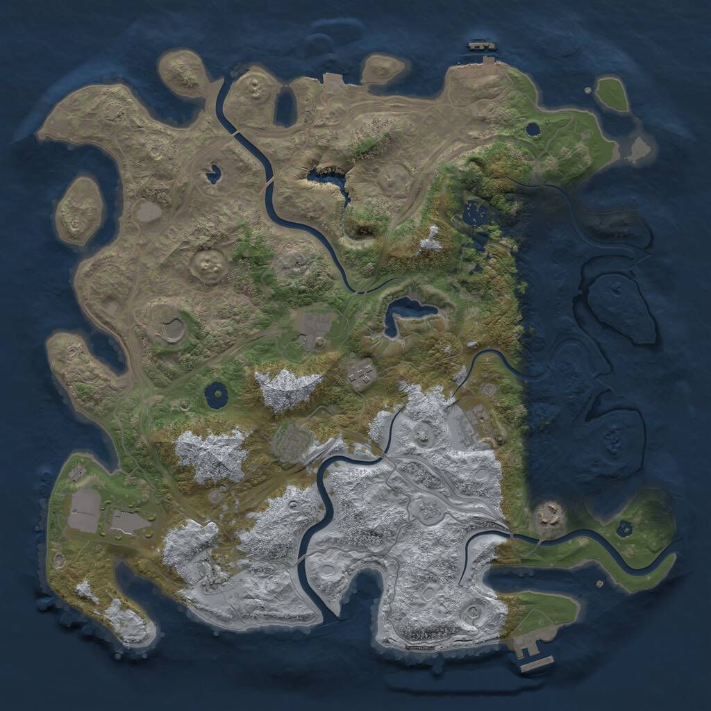 Rust Map: Procedural Map, Size: 4250, Seed: 1146778399, 15 Monuments