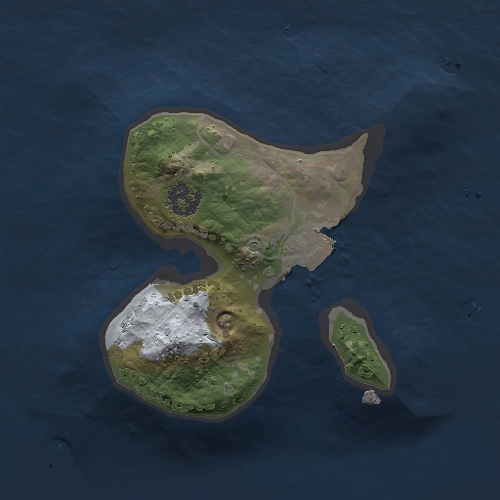 Rust Map: Procedural Map, Size: 1500, Seed: 453084415, 3 Monuments