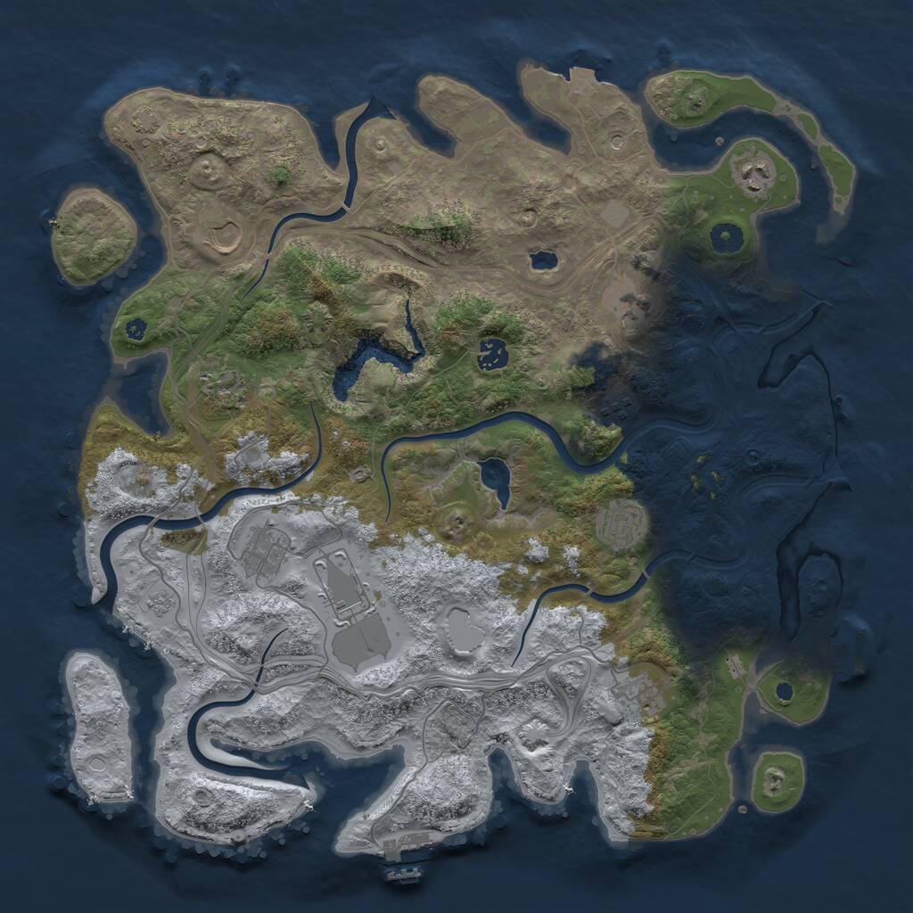 Rust Map: Procedural Map, Size: 4250, Seed: 1477279331, 16 Monuments