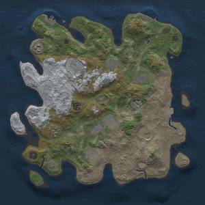 Thumbnail Rust Map: Procedural Map, Size: 3700, Seed: 283072363, 18 Monuments