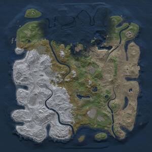 Thumbnail Rust Map: Procedural Map, Size: 4250, Seed: 730517703, 17 Monuments