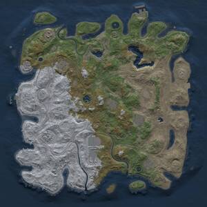 Thumbnail Rust Map: Procedural Map, Size: 4250, Seed: 730517703, 15 Monuments