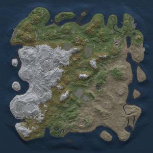 Thumbnail Rust Map: Procedural Map, Size: 4500, Seed: 6826536, 18 Monuments