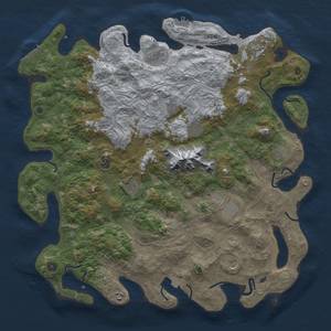 Thumbnail Rust Map: Procedural Map, Size: 5000, Seed: 745634554, 19 Monuments