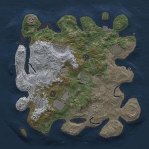 Thumbnail Rust Map: Procedural Map, Size: 3500, Seed: 1975922366, 18 Monuments